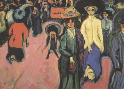Ernst Ludwig Kirchner The Street (mk09) France oil painting art